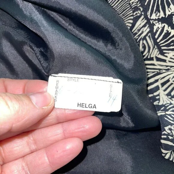 Wayne Kastning For Helga Shift Dress Size 14 Womens Vintage Long Sleeve Lined - Picture 6 of 16